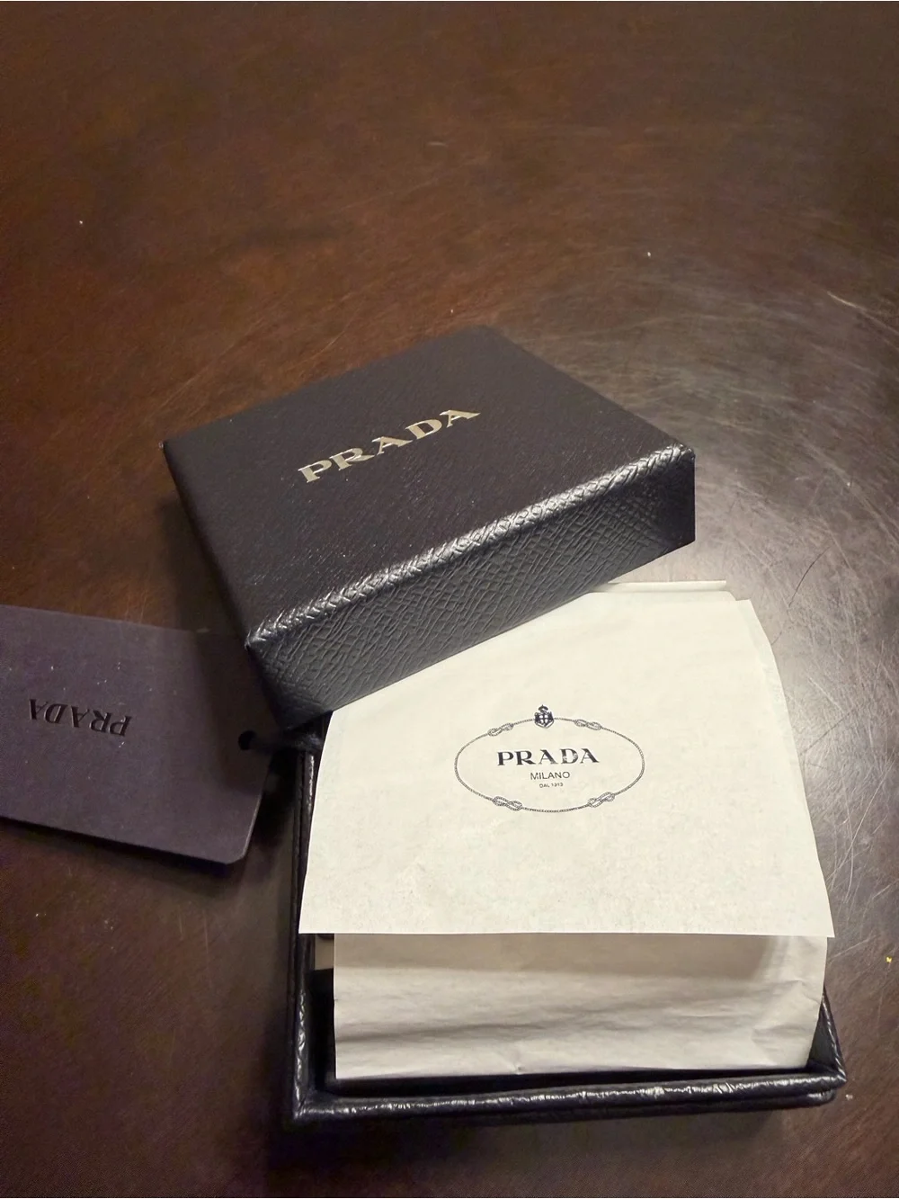 New Authentic Prada Logo Triangular Faux Fur Hair Clip